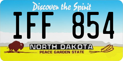 ND license plate IFF854