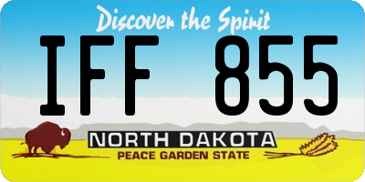 ND license plate IFF855