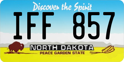 ND license plate IFF857
