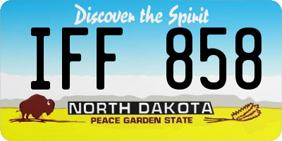ND license plate IFF858