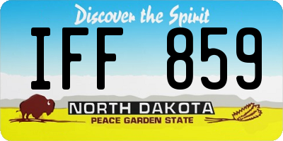 ND license plate IFF859