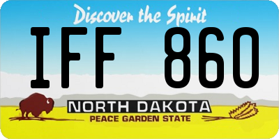 ND license plate IFF860