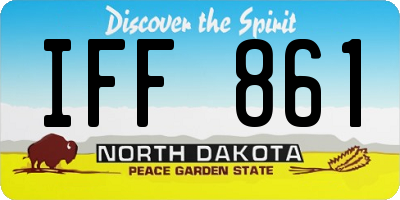 ND license plate IFF861