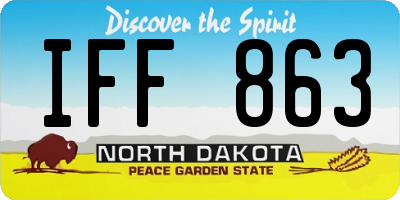 ND license plate IFF863