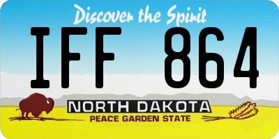ND license plate IFF864