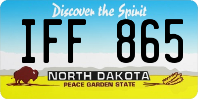 ND license plate IFF865