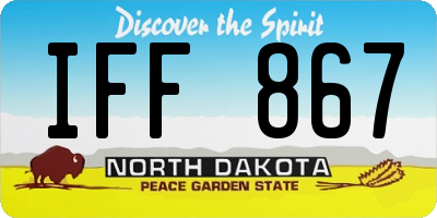 ND license plate IFF867