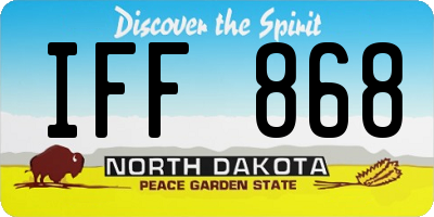 ND license plate IFF868