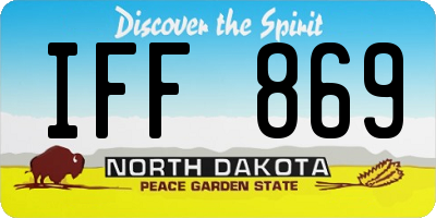 ND license plate IFF869