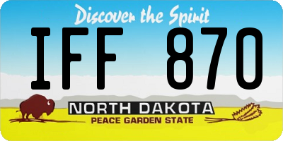 ND license plate IFF870