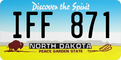 ND license plate IFF871