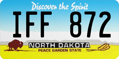 ND license plate IFF872