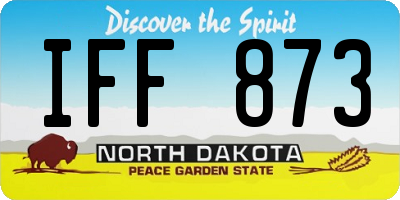 ND license plate IFF873