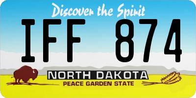ND license plate IFF874