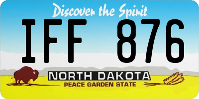 ND license plate IFF876