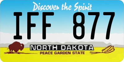 ND license plate IFF877