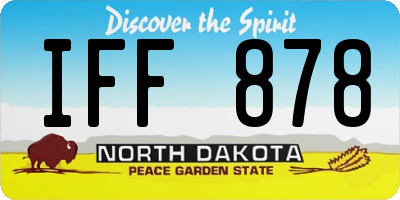 ND license plate IFF878