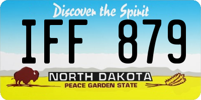 ND license plate IFF879