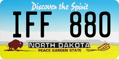 ND license plate IFF880
