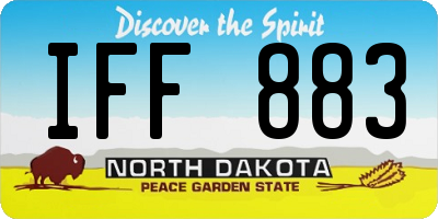 ND license plate IFF883