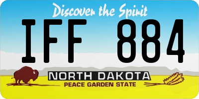 ND license plate IFF884