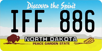 ND license plate IFF886