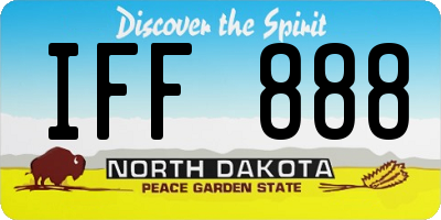 ND license plate IFF888