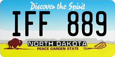 ND license plate IFF889