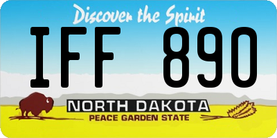 ND license plate IFF890