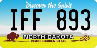 ND license plate IFF893