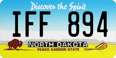 ND license plate IFF894