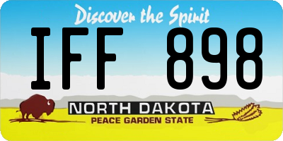 ND license plate IFF898