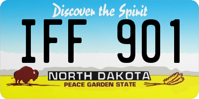 ND license plate IFF901