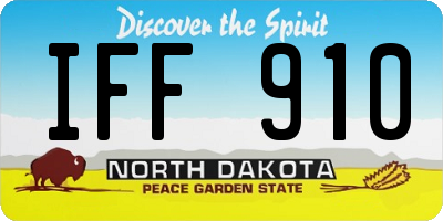 ND license plate IFF910