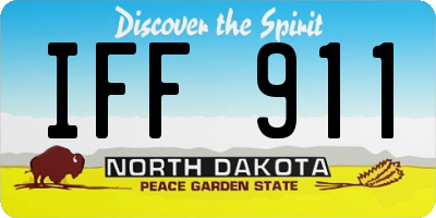 ND license plate IFF911