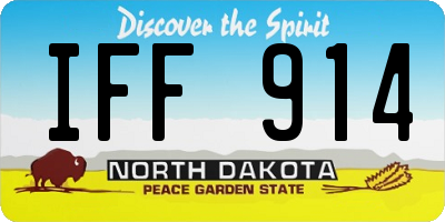 ND license plate IFF914