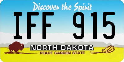 ND license plate IFF915