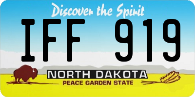 ND license plate IFF919