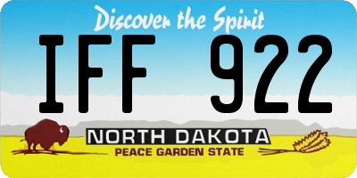 ND license plate IFF922