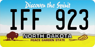 ND license plate IFF923