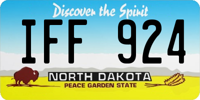 ND license plate IFF924