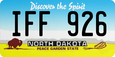ND license plate IFF926