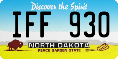ND license plate IFF930