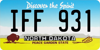 ND license plate IFF931