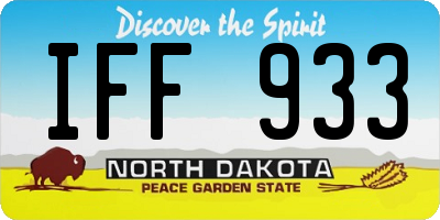 ND license plate IFF933