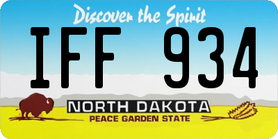 ND license plate IFF934