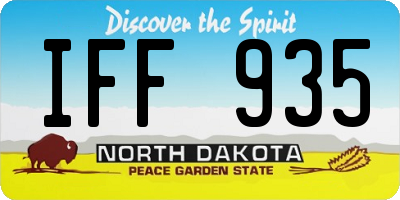 ND license plate IFF935