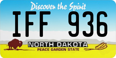 ND license plate IFF936