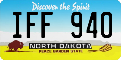ND license plate IFF940
