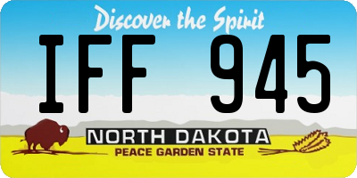 ND license plate IFF945